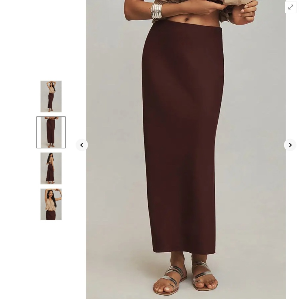 Anthropologie The Tilda Maxi Slip Skirt: Linen Edition - Picture 1 of 5